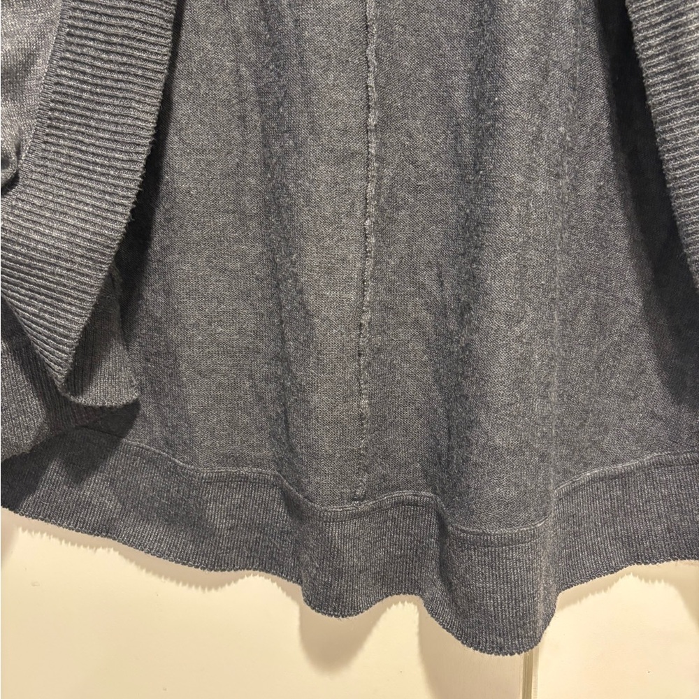 LOFT Charcoal Women's Poncho - Picture 3 of 4